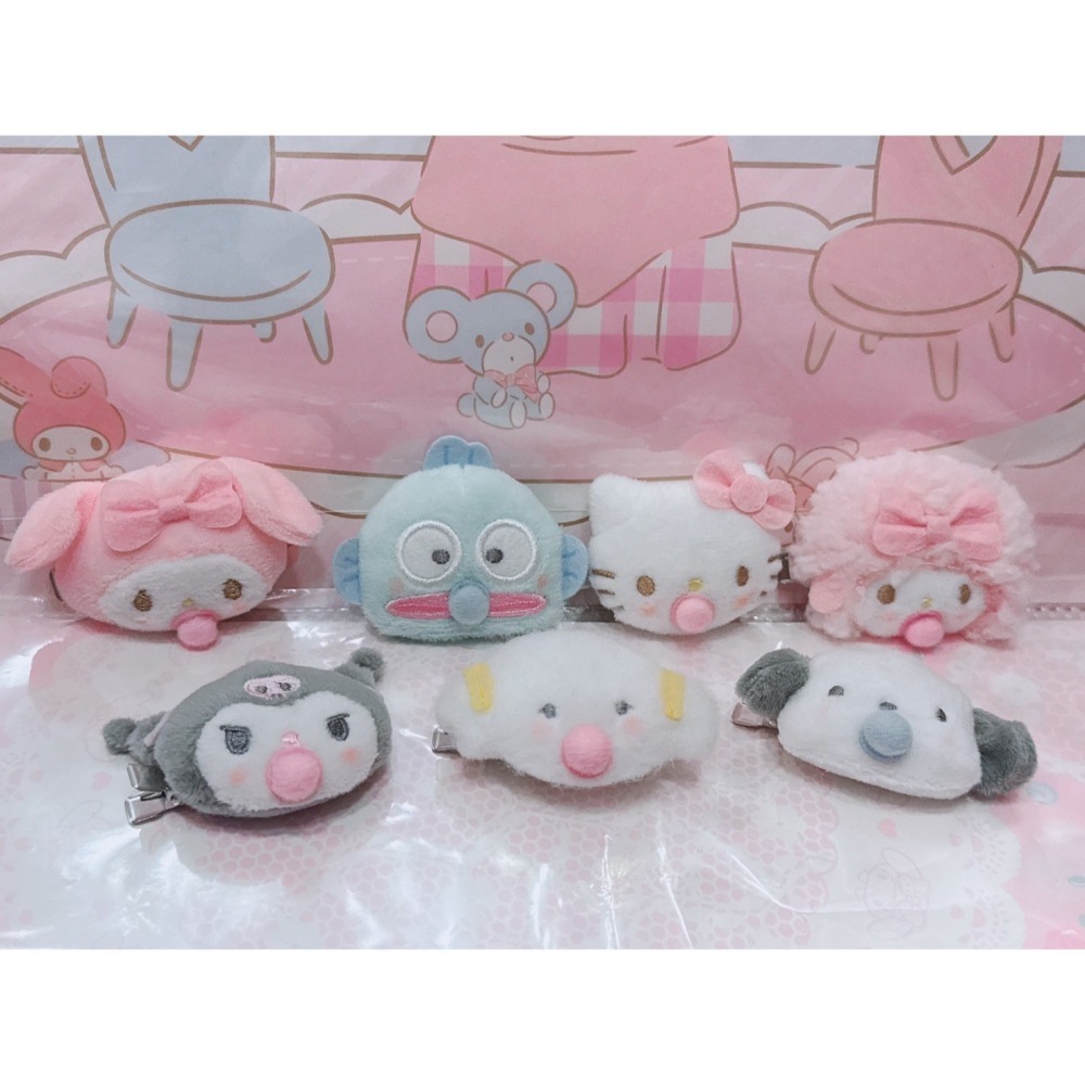 ♥小花花日本精品♥現貨 KITTY美樂蒂 小羊 人魚漢頓 小麥粉 酷洛米 帕恰狗 奶嘴髮夾 寶寶髮夾  髮飾~8-細節圖2