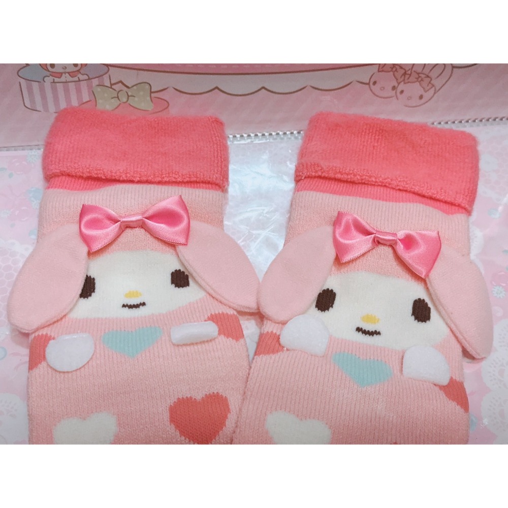 ♥小花花日本精品♥現貨 KITTY 美樂蒂 絨毛長襪 膝上襪 襪子 褲襪 保暖襪~8-細節圖4