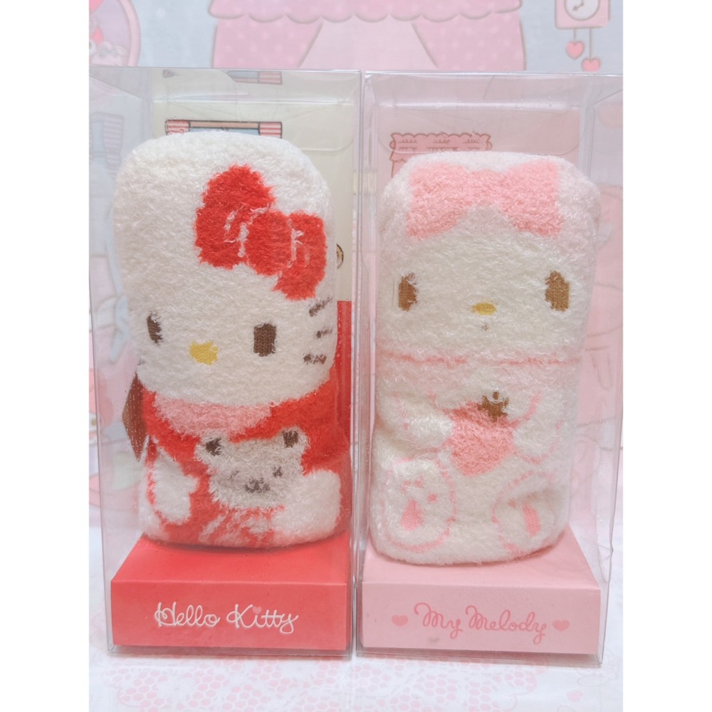 ♥小花花日本精品♥現貨 KITTY 美樂蒂 絨毛長襪 膝上襪 襪子 褲襪 保暖襪~8-細節圖5