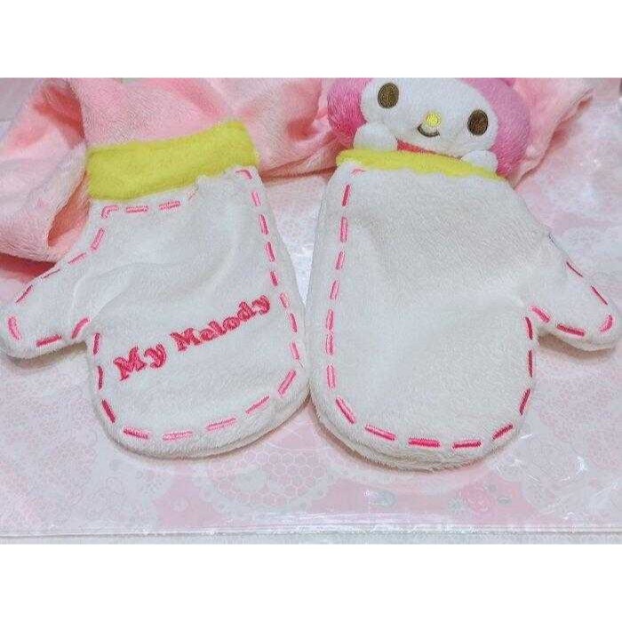 ♥小花花日本精品♥ 美樂蒂 小汽車 保暖圍巾 手套~8-細節圖4