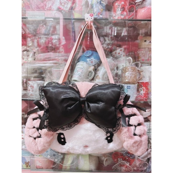 ♥小花花日本精品♥Melody 美樂蒂 酷洛米 地雷系列 大臉造型 玩偶手提包 肩背包~8-細節圖2
