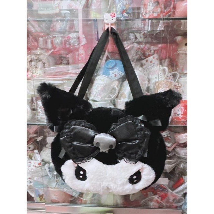 ♥小花花日本精品♥Melody 美樂蒂 酷洛米 地雷系列 大臉造型 玩偶手提包 肩背包~8-細節圖3
