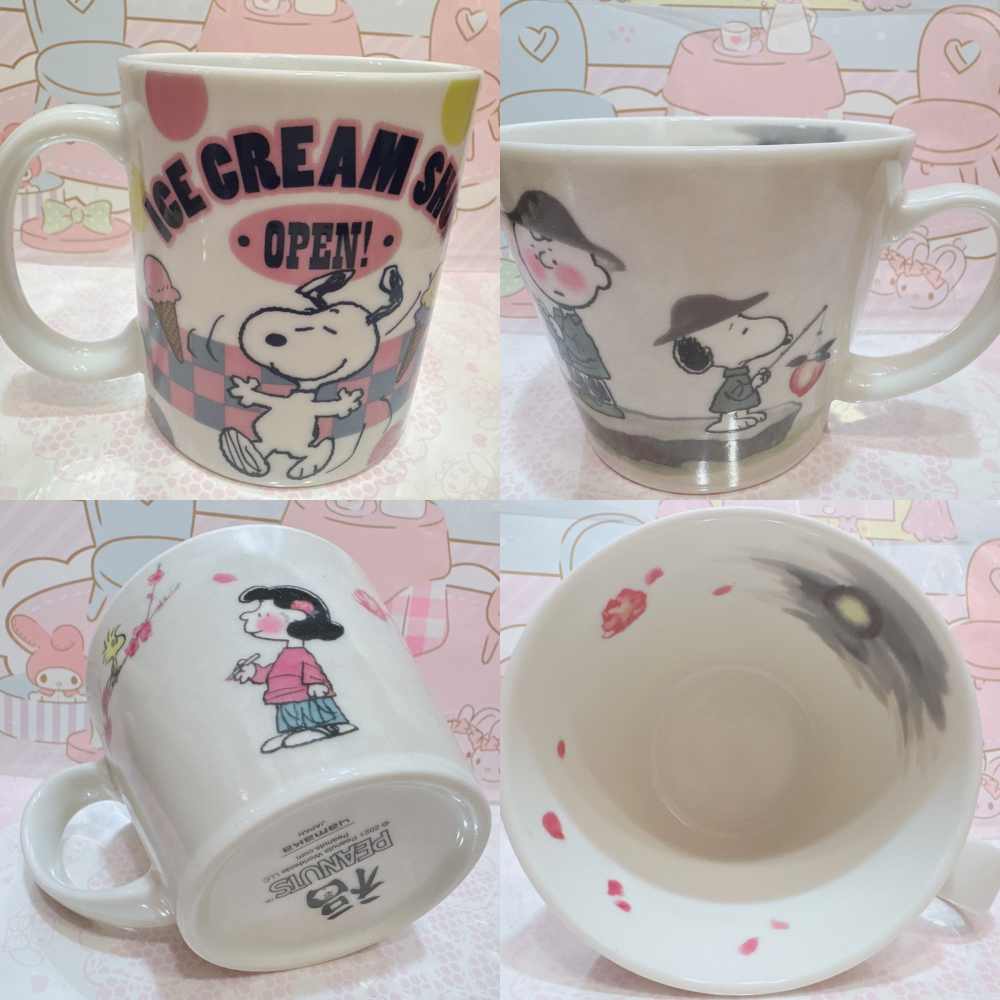 ♥小花花日本精品♥ 現貨 史努比 糊塗塔克 貝兒 馬克杯 陶瓷杯 飲料杯 蛋杯 杯蓋~8-細節圖6