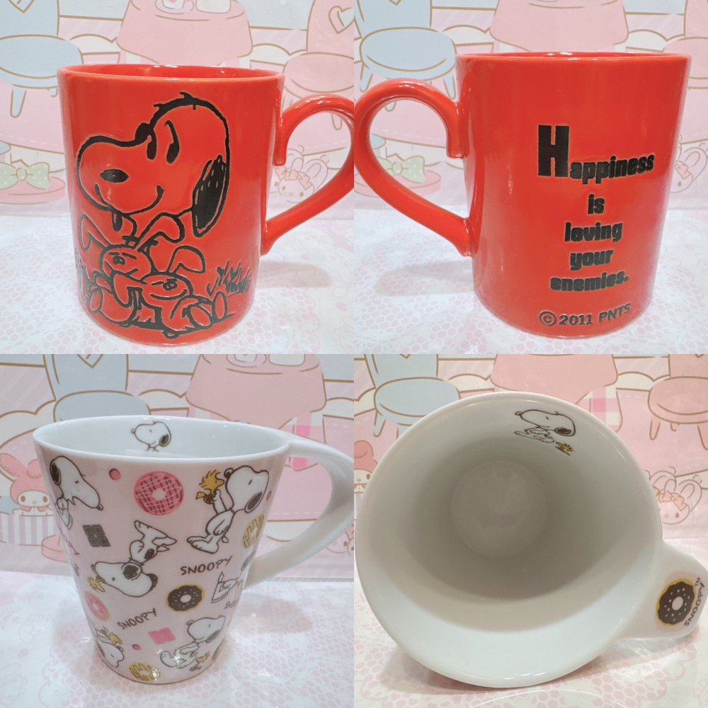 ♥小花花日本精品♥ 現貨 史努比 糊塗塔克 貝兒 馬克杯 陶瓷杯 飲料杯 蛋杯 杯蓋~8-細節圖9
