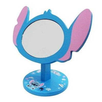 ♥小花花日本精品♥現貨 Hello Kitty 美樂蒂 史迪奇 化妝鏡 桌鏡 立鏡 木鏡 居家必備 多角度可調整~8-細節圖3