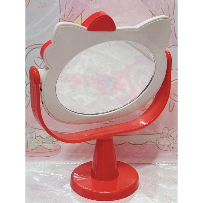 ♥小花花日本精品♥現貨 Hello Kitty 美樂蒂 史迪奇 化妝鏡 桌鏡 立鏡 木鏡 居家必備 多角度可調整~8-細節圖6