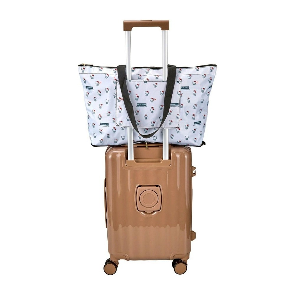 ♥小花花日本精品♥Hello Kitty 可折疊 收納旅行袋 行李袋 手提袋 購物袋~9-細節圖4