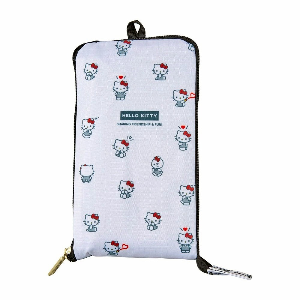 ♥小花花日本精品♥Hello Kitty 可折疊 收納旅行袋 行李袋 手提袋 購物袋~9-細節圖5