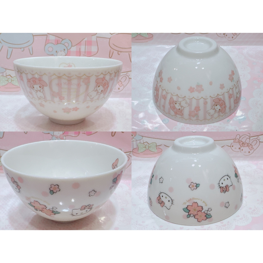 ♥小花花日本精品♥現貨 Hello Kitty美樂蒂 雙子星 小熊學校 蛋黃哥 陶瓷碗 飯碗 湯碗~8-細節圖11