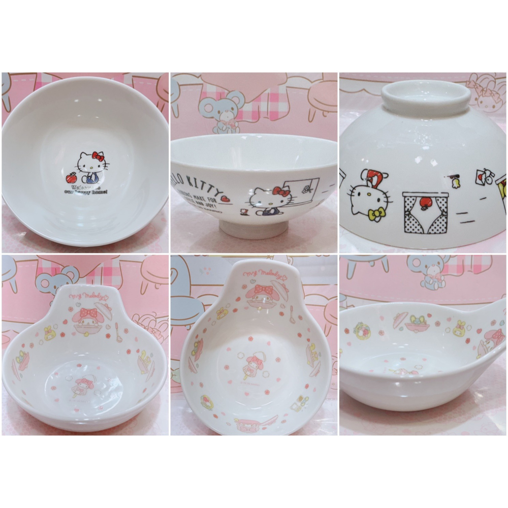 ♥小花花日本精品♥現貨Hello Kitty美樂蒂 雙子星 大寶 史努比 塔克 拉拉熊 陶瓷碗 飯碗 湯碗 點心碗~8-細節圖9