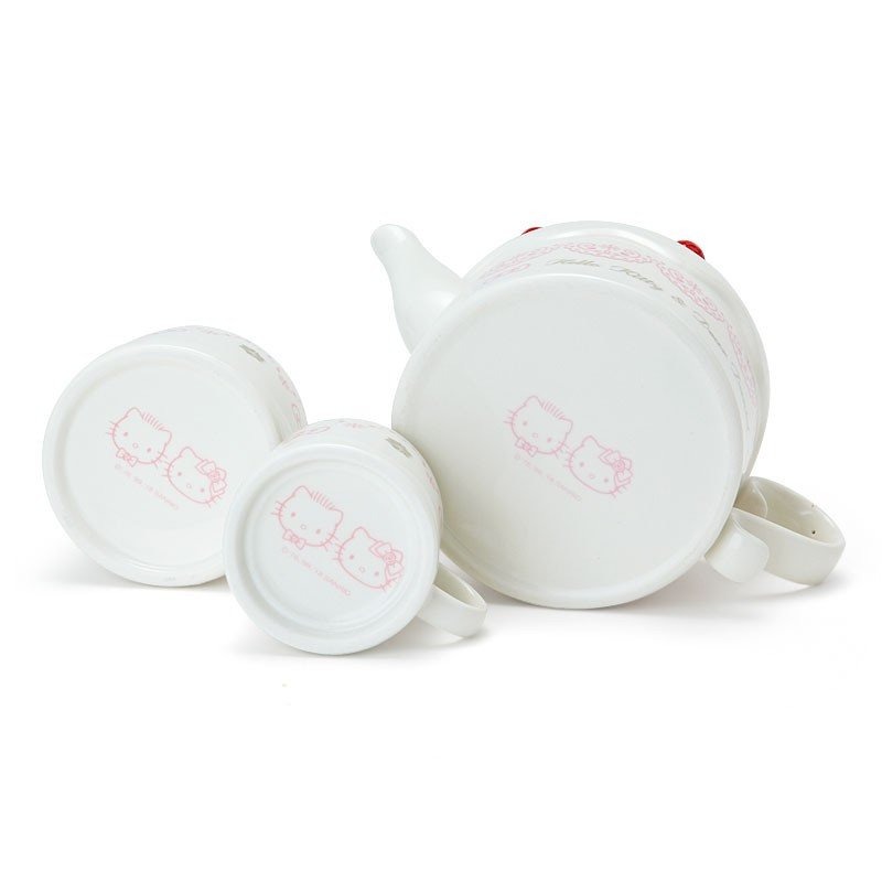 ♥小花花日本精品♥ Hello Kitty 丹尼爾 結婚蛋糕 公仔 下午茶陶瓷杯壺組 茶具組 附濾網 茶壺茶杯組~8-細節圖6