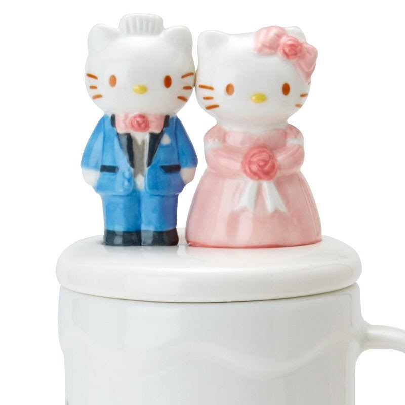 ♥小花花日本精品♥ Hello Kitty 丹尼爾 結婚蛋糕 公仔 下午茶陶瓷杯壺組 茶具組 附濾網 茶壺茶杯組~8-細節圖7