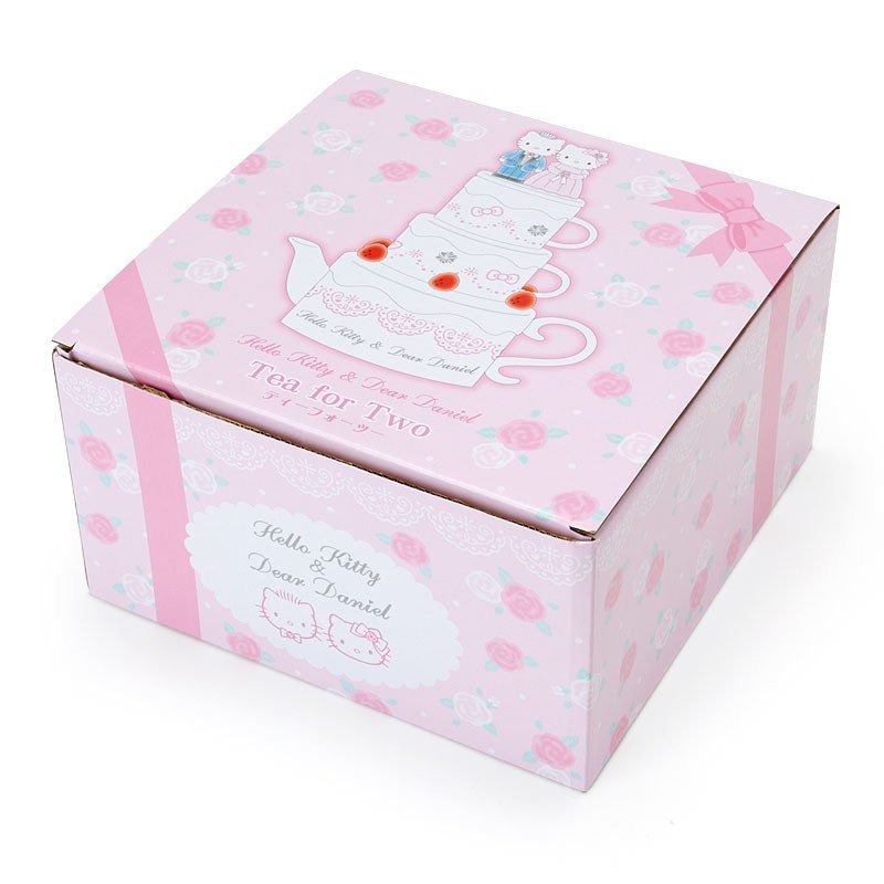 ♥小花花日本精品♥ Hello Kitty 丹尼爾 結婚蛋糕 公仔 下午茶陶瓷杯壺組 茶具組 附濾網 茶壺茶杯組~8-細節圖8