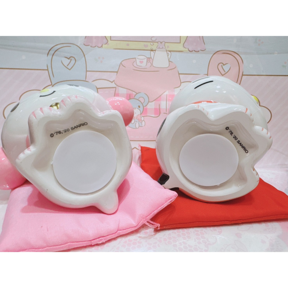 ♥小花花日本精品♥現貨 Hello Kitty 美樂蒂 造型陶瓷存錢筒 招財貓撲滿 擺飾~8-細節圖6