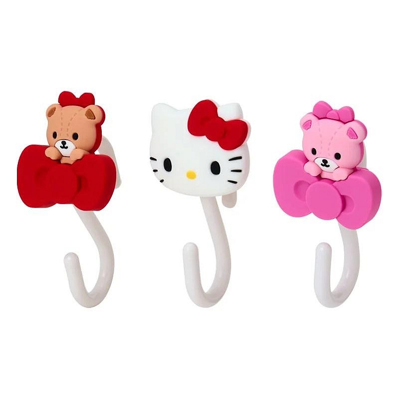 ♥小花花日本精品♥Hello Kitty 造型S掛勾組 網架 網隔板 網架置物盒 收納盒~3-細節圖4