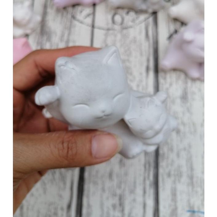 微NG硅藻土擴香石擺件 招財貓 貓頭鷹 擴香石-細節圖7