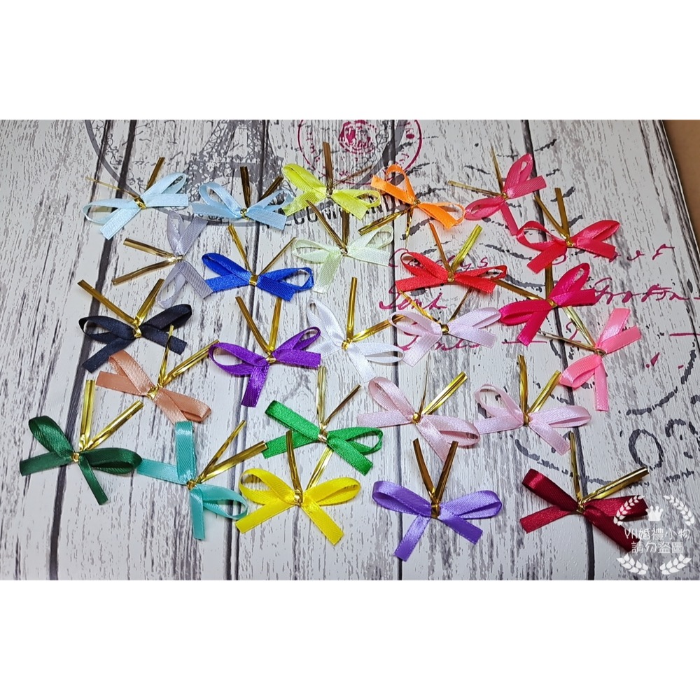 DIY棉花糖串 棉花糖蝴蝶結包裝套組 棉花糖包裝配件  (100組) 婚禮/園遊會/生日-細節圖4