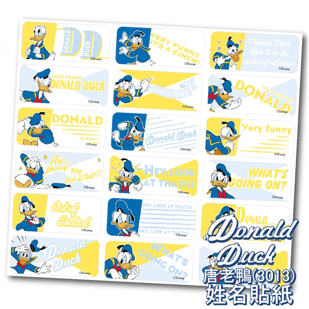 正版授權 唐老鴨 姓名貼 姓名貼紙 彩色貼紙 鳳梨媽咪工作室-細節圖3
