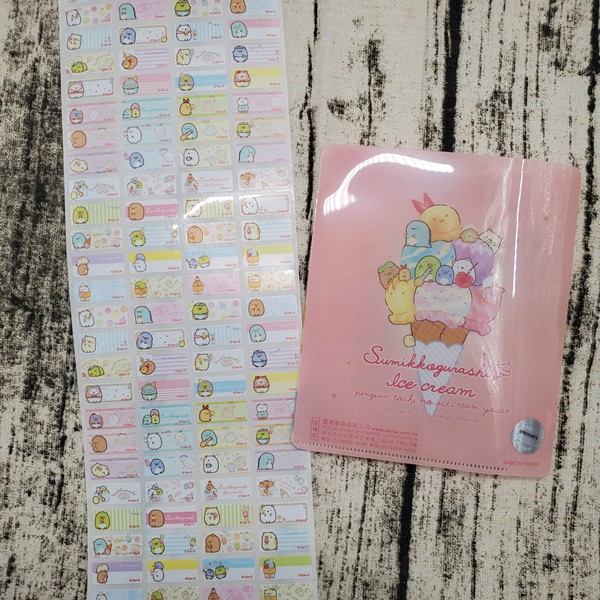 正版授權 角落小夥伴 冰淇淋系列 邊緣生物 角落生物 姓名貼 姓名貼紙 彩色貼紙 鳳梨媽咪工作室-細節圖2