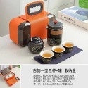 快客杯 陶瓷一壺二三杯 便攜式 戶外旅行茶具 小套裝功夫茶具 茶盤 泡茶禮品-規格圖7