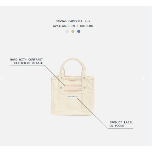 新加坡品牌Beyond The Vines Carryall 0.5 迷你帆布包-細節圖4