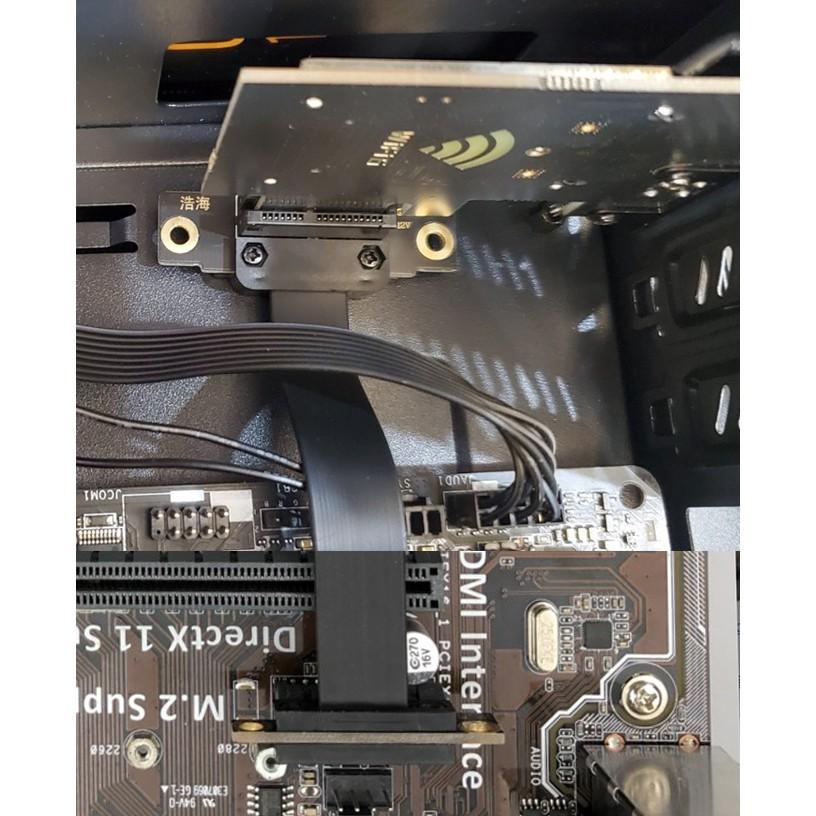 (讓您能輕鬆延伸主機板上的PCIE 1x!)PCIE 1x延長線(不用外接電源、解決顯示卡被擋住、顯卡被擋、反向、主板)-細節圖2