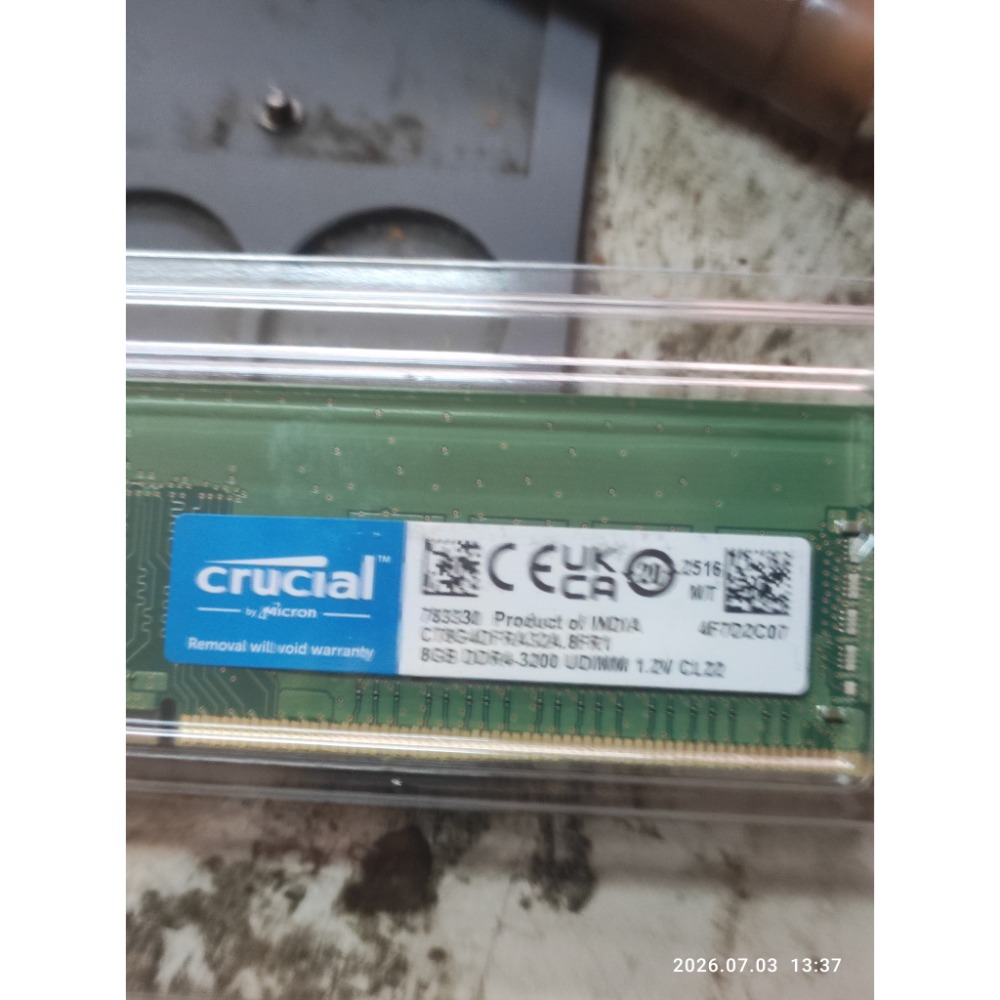 賣Micron 美光 Crucial DDR4 3200 8G 記憶體(原生) CT8G4DFS832A單面顆粒-細節圖2
