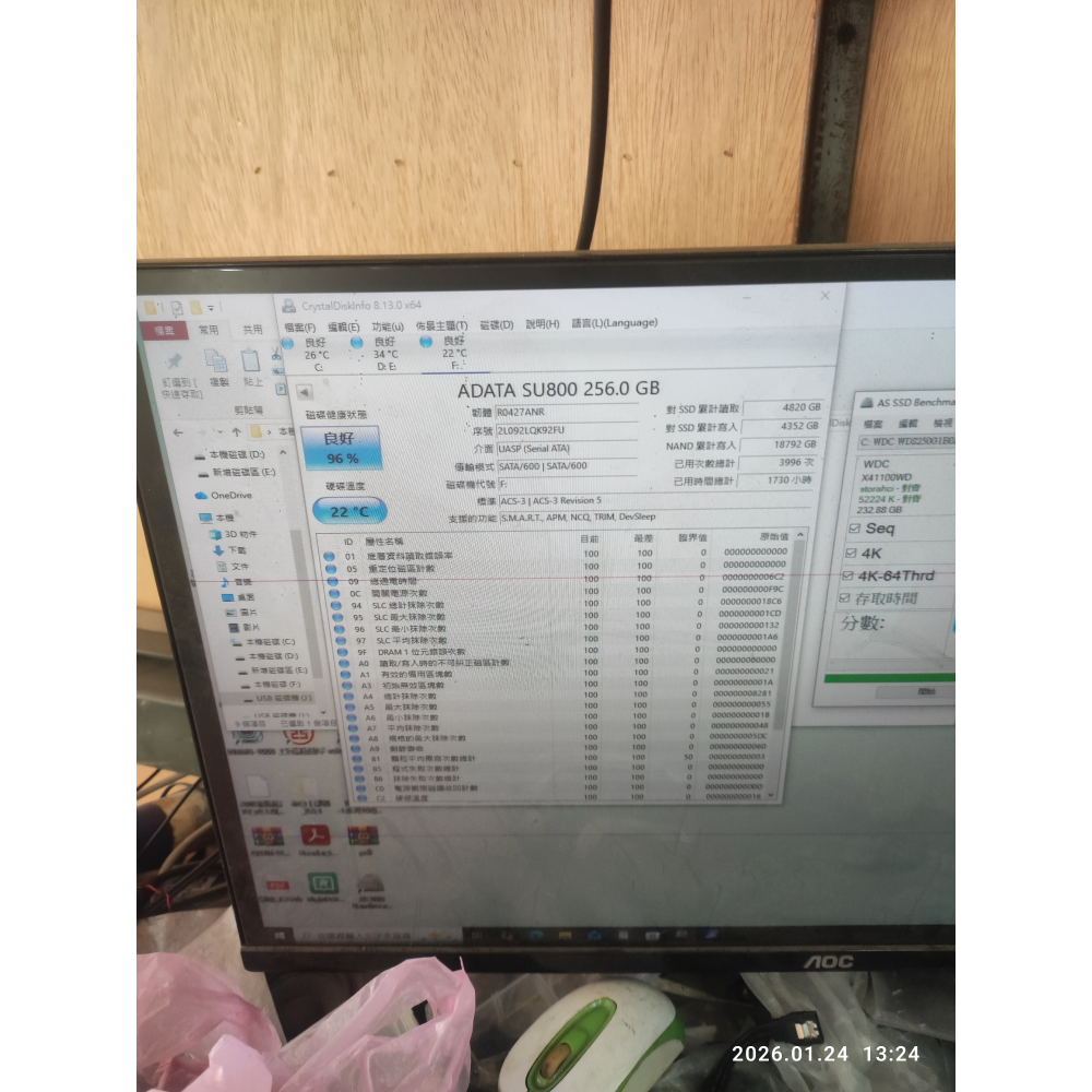 賣二手良品威剛ADATA SU800 256G固態硬碟2.5吋SATA-細節圖2
