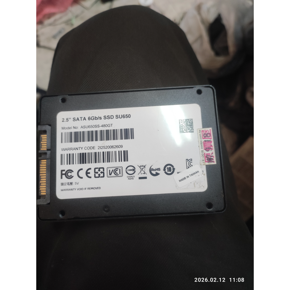 賣二手良品威剛2.5吋SSD SATA型號SU650 480G-細節圖2
