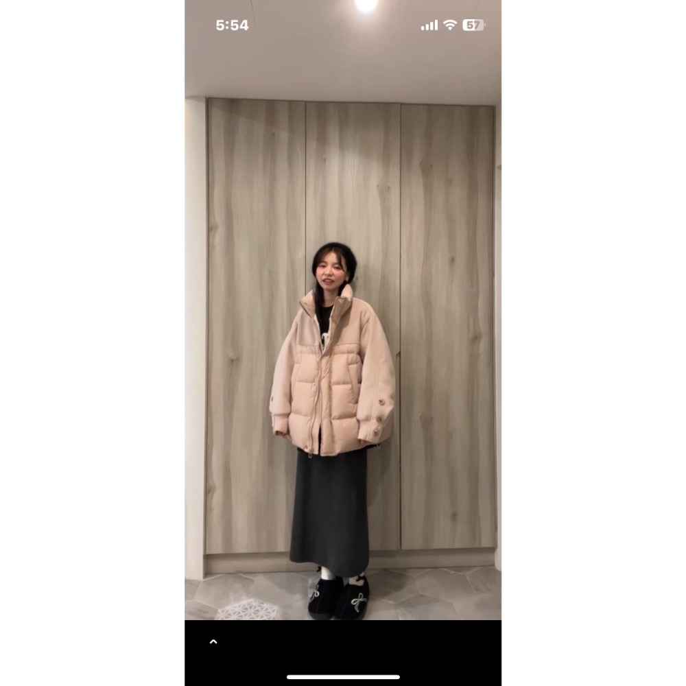 全新 wmstory外套家 鵝絨拼接羊毛外套-細節圖2