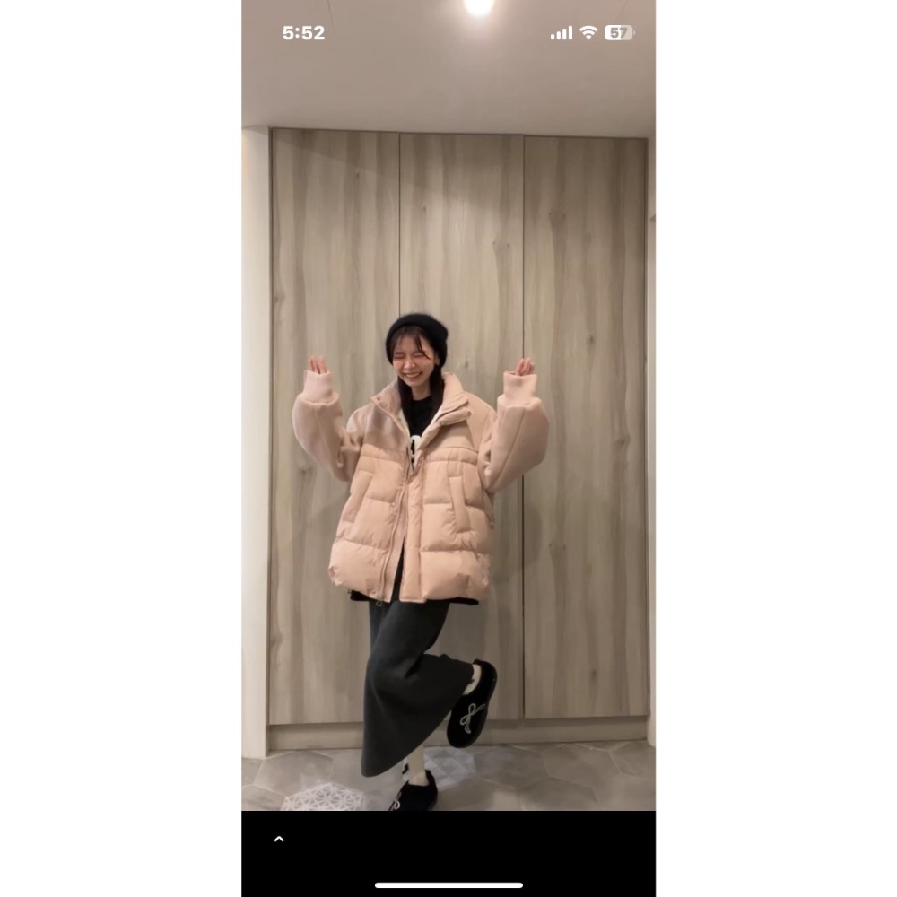 全新 wmstory外套家 鵝絨拼接羊毛外套-細節圖3