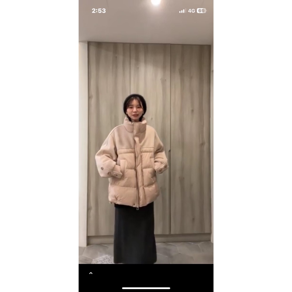 全新 wmstory外套家 鵝絨拼接羊毛外套-細節圖4