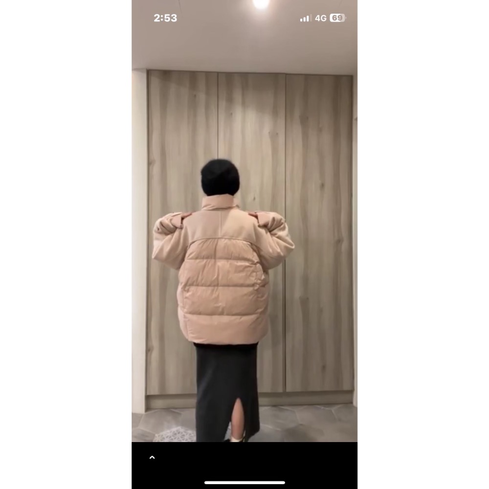 全新 wmstory外套家 鵝絨拼接羊毛外套-細節圖5