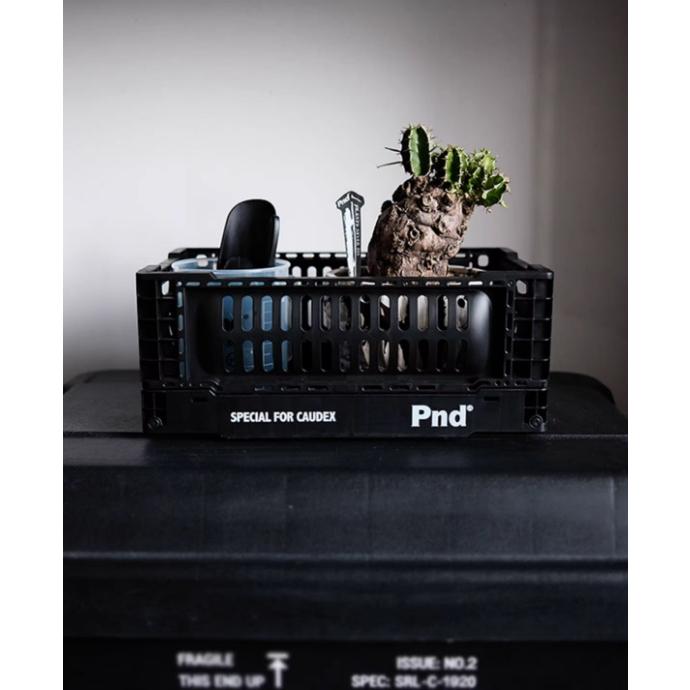 (新上架)PND 黑魂 便攜 折疊 筐 籃子 堆疊 整理 省空間 收納 箱 戶外 露營 黑色 塊根-細節圖6