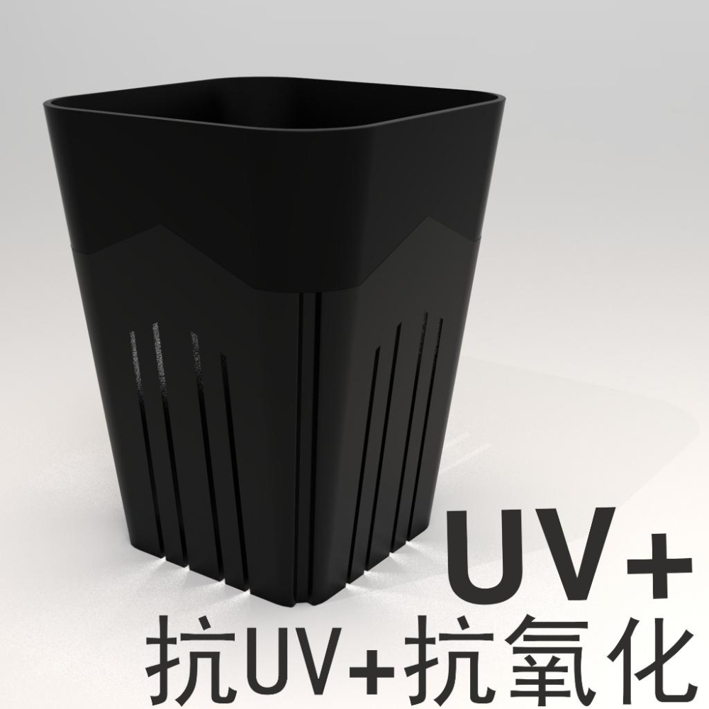 (新上市) DrainSmartPot M9 小黑方盆 熱植盆 防爛根 蔓綠絨 龍舌蘭 塊根 多肉 控根 黑魂 花燭-細節圖8