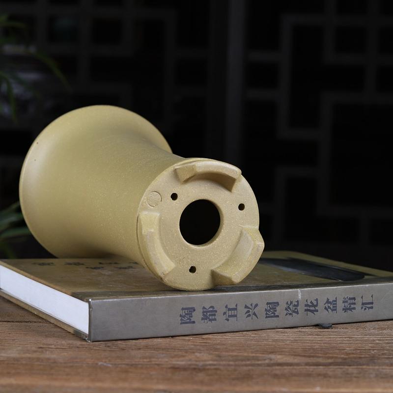 (少量現貨) 蘭花盆 紫砂  宜興 高盆 送底盤 龍舌蘭 透氣盆 控根盆 塊根 多肉-細節圖3