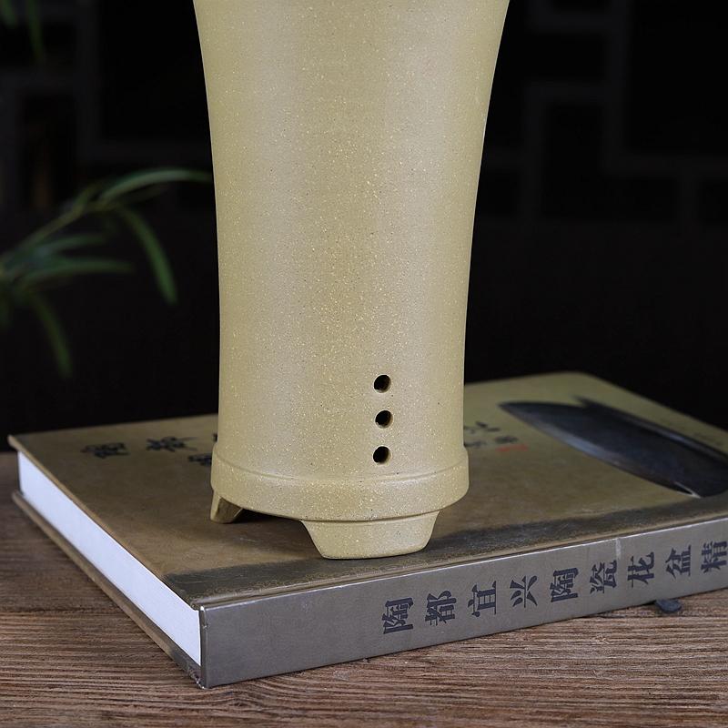 (少量現貨) 蘭花盆 紫砂  宜興 高盆 送底盤 龍舌蘭 透氣盆 控根盆 塊根 多肉-細節圖4