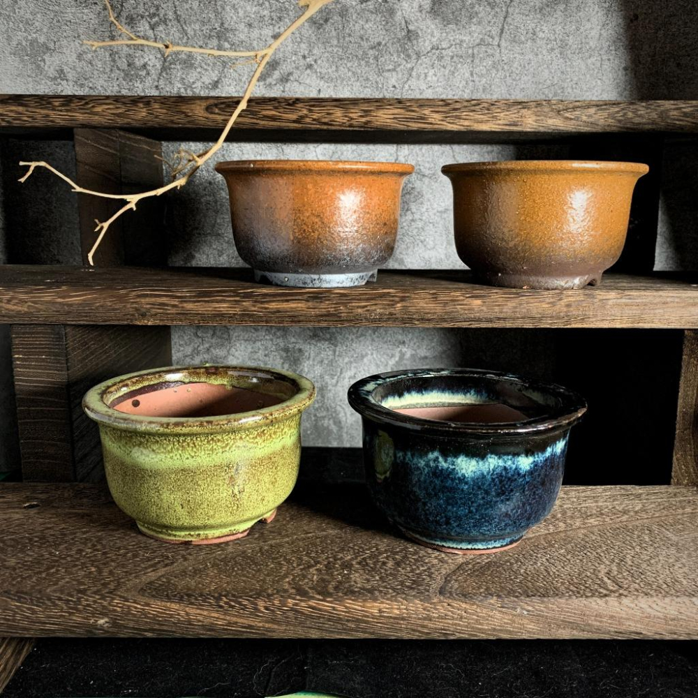 (新上架)  金鐘碗盆 缽 陶盆 窯變釉色 花盆 簡約 缽 多肉盆 塊根盆 拇指盆 豆盆-細節圖3