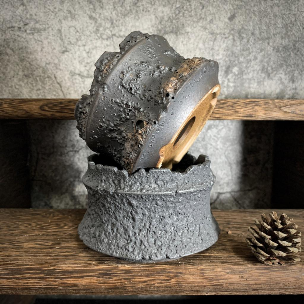 (現貨 🔥) 月球盆  日式 手工陶盆 植木缽 塊根盆 多肉盆-細節圖8