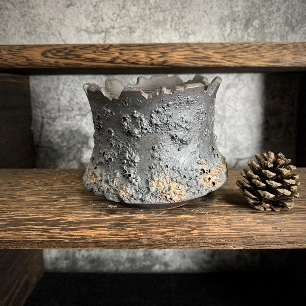 (現貨 🔥) 月球盆  日式 手工陶盆 植木缽 塊根盆 多肉盆-細節圖9