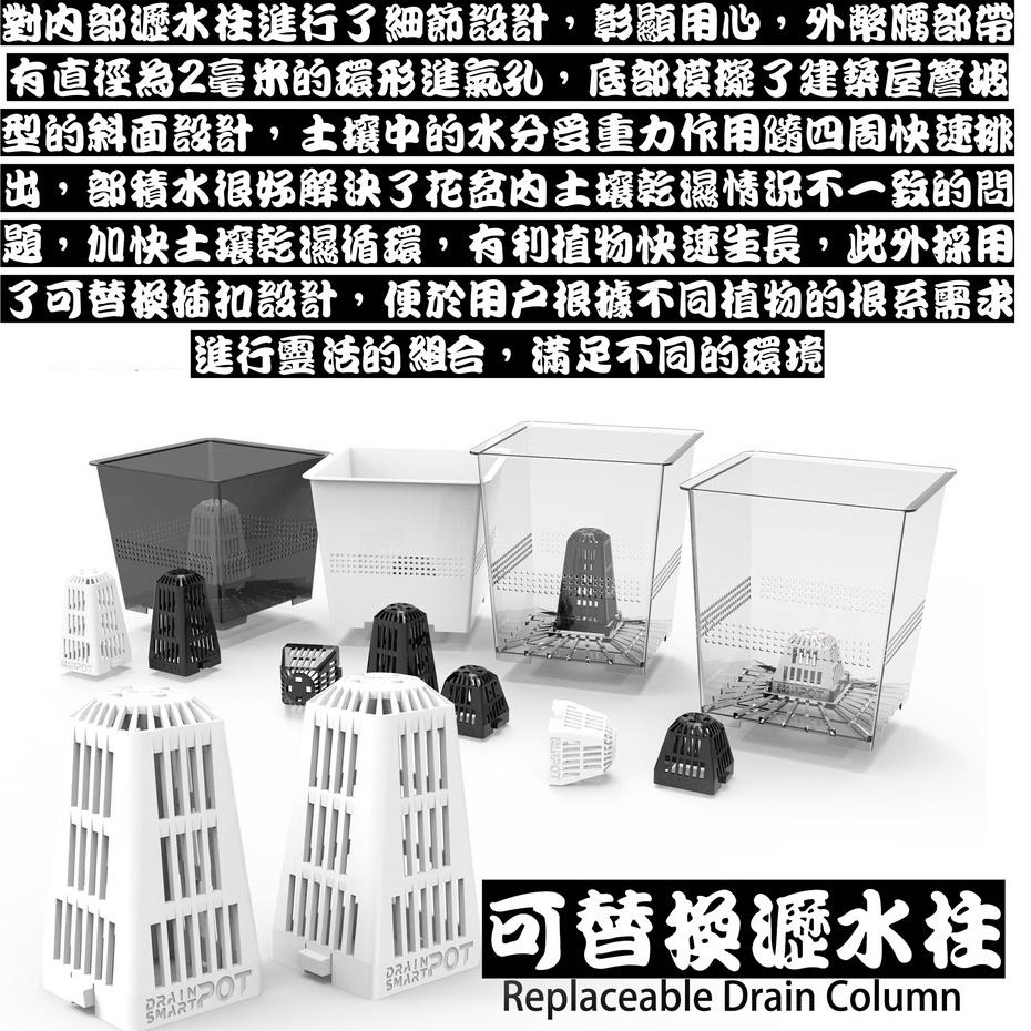 (新款)DrainSmartPot 12R 可替換瀝水柱 控根 龍舌蘭 盆 塊根 方盆 多肉 排水 透氣 象牙宮 蔓綠絨-細節圖7