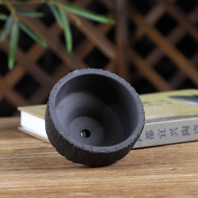 (現貨) 黑魂 做舊 漢風 木紋 碗盆 塊根 宜興 紫砂 紫砂盆 宜興盆 象牙宮 多肉 嚴龍 中式風格-細節圖5