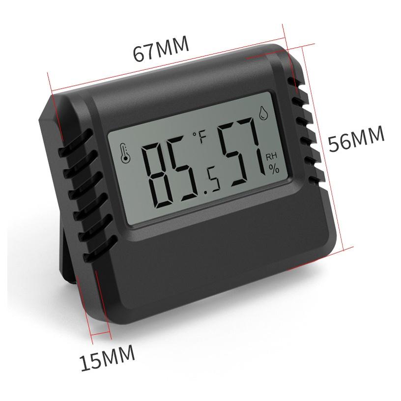 (新款現貨) (迷你)室內家用 日式簡約 溫濕度計 電子屏背光 磁鐵吸附 可掛可立  氣象測量儀-細節圖3
