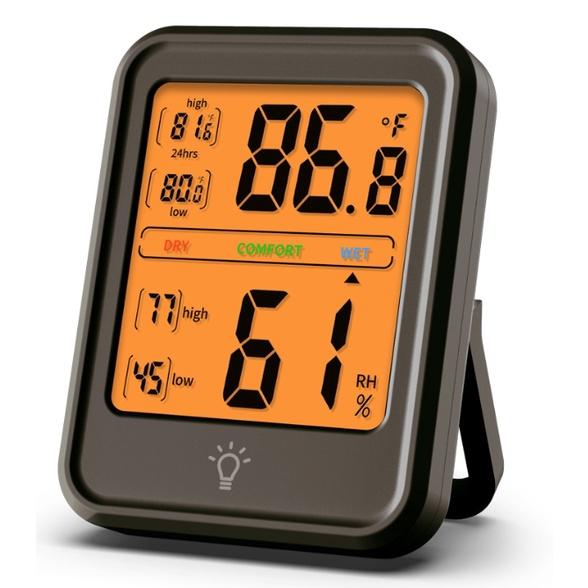 (新款現貨) (迷你)室內家用 日式簡約 溫濕度計 電子屏背光 磁鐵吸附 可掛可立  氣象測量儀-細節圖5