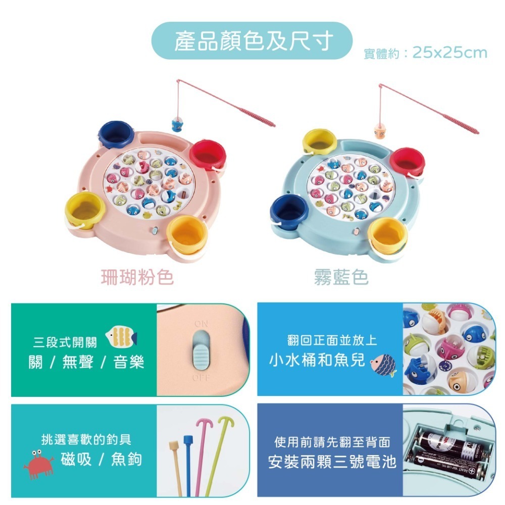 【小牛津 Okids博士積木】音樂巧手釣魚組 全家共玩，享受釣魚樂趣 (粉色)-細節圖8