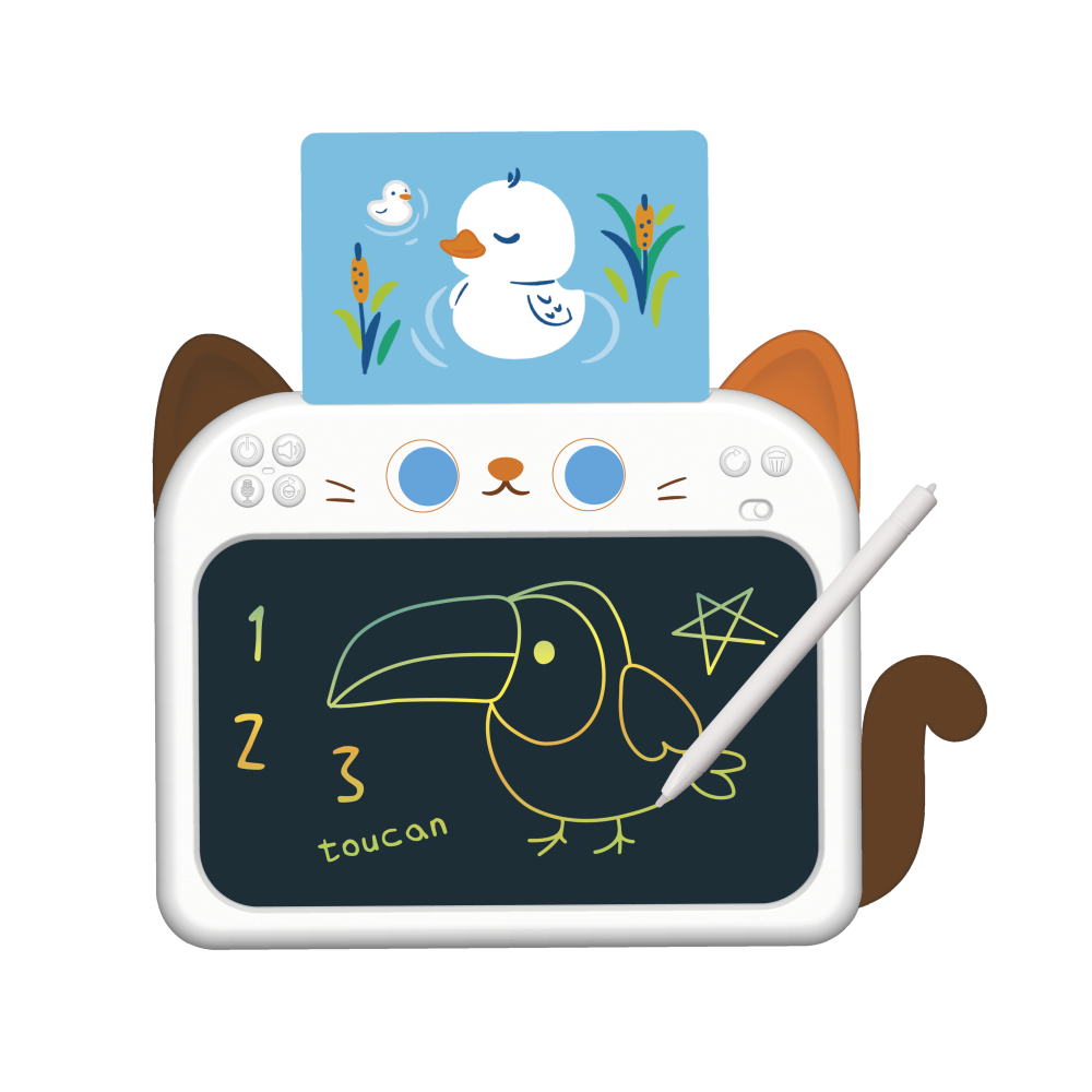 【7-11門市團購】小牛津 喵喵畫板讀卡機~100張雙面圖卡(六大學習主題~簡筆仿畫/兒歌KTV)-細節圖3