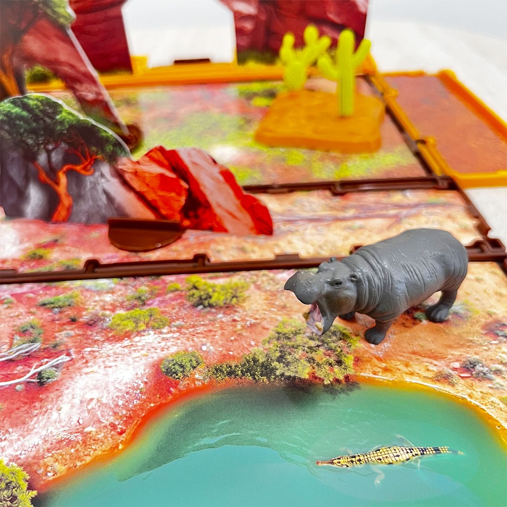 【英國collectA】迷你野生動物書玩具套組~英國高擬真模型-細節圖2