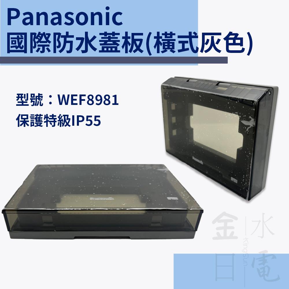 Panasonic 防滴蓋板 防水蓋板 防雨蓋板 橫式防雨插座 WEF8981 灰色-細節圖4
