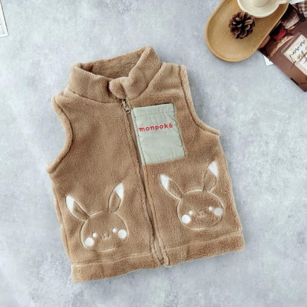 ❣️預購20天不含假日❣️日系日單寶可夢/皮卡丘毛毛背心90-120cm-細節圖5