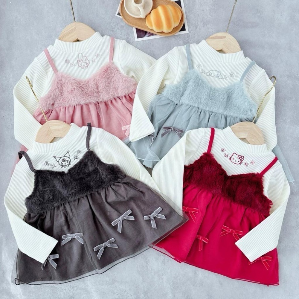 ❣️預購20天不含假日❣️日系日單三麗鷗上衣裙/Kitty/美樂蒂/大耳狗/庫洛米90-130cm-細節圖5